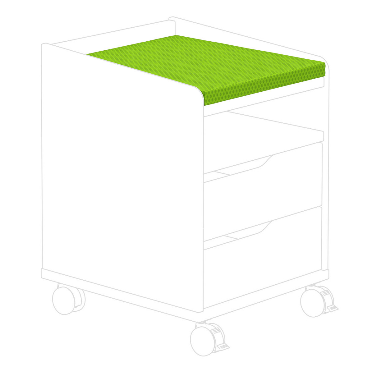 Sitzpolster für Rollcontainer 2S Limette