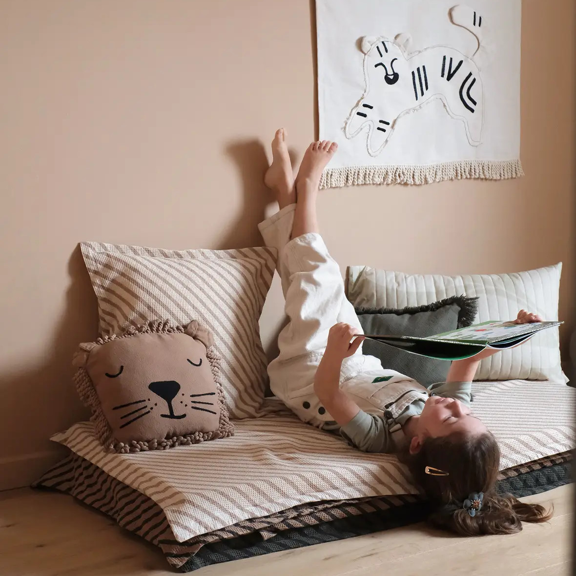 Dekokissen Löwe Braun 3