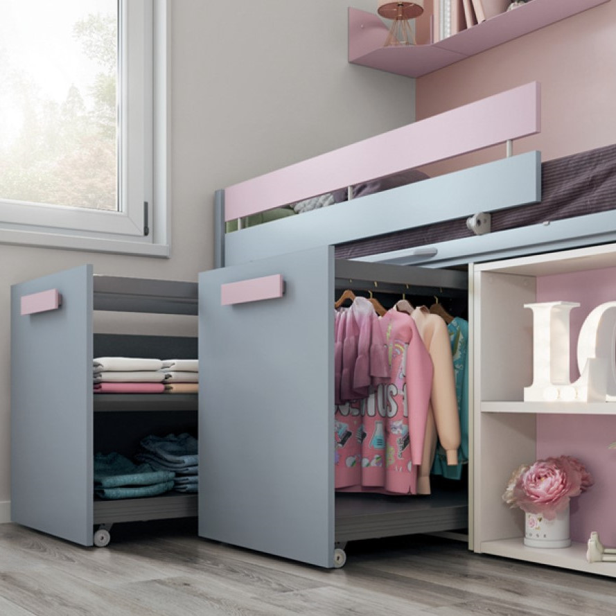 Halbhohes Bett Sky Lite Grau 5