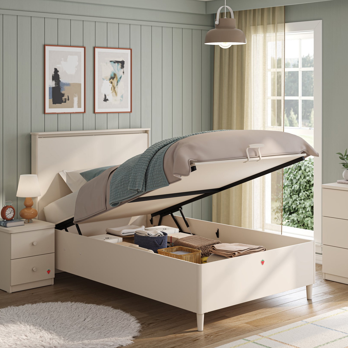 Bett Varia mit Stauraum, 100 x 200 cm 4