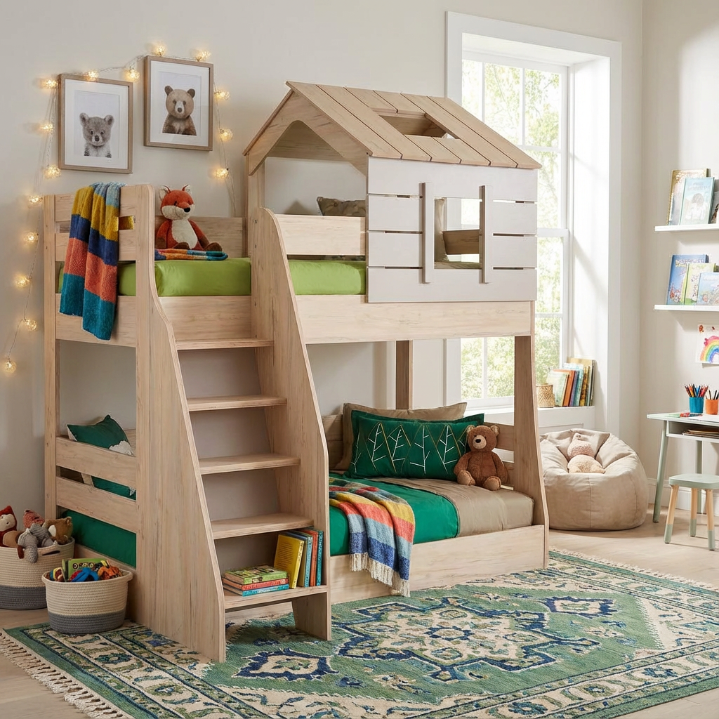 Etagenbett My House Braun 3