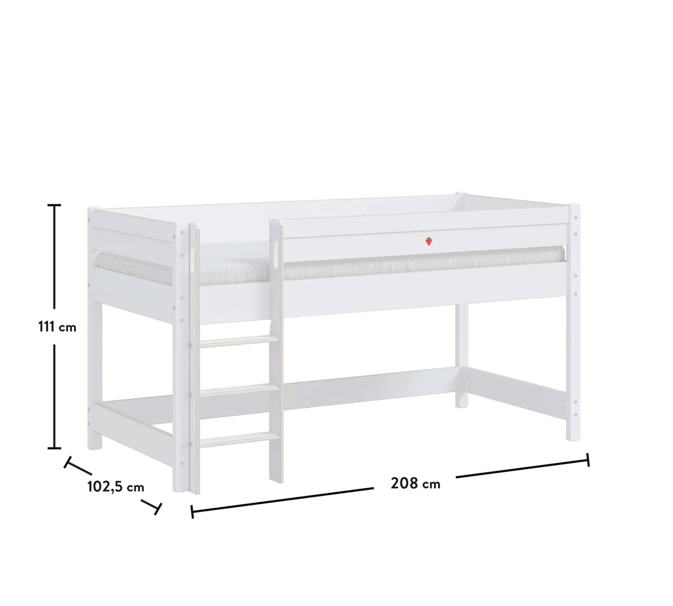 Halbhohes Bett Montes Weiss 5