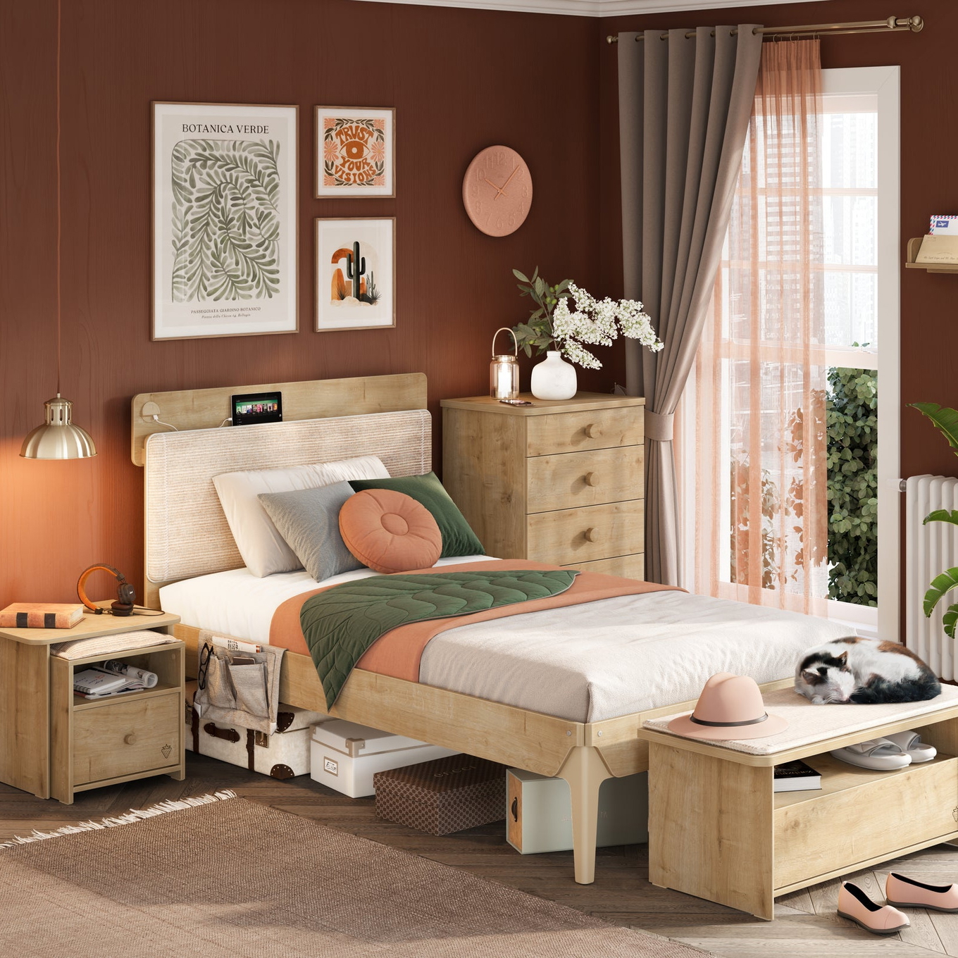 Bett Mocha Modern Standard, 100 x 200 cm 4