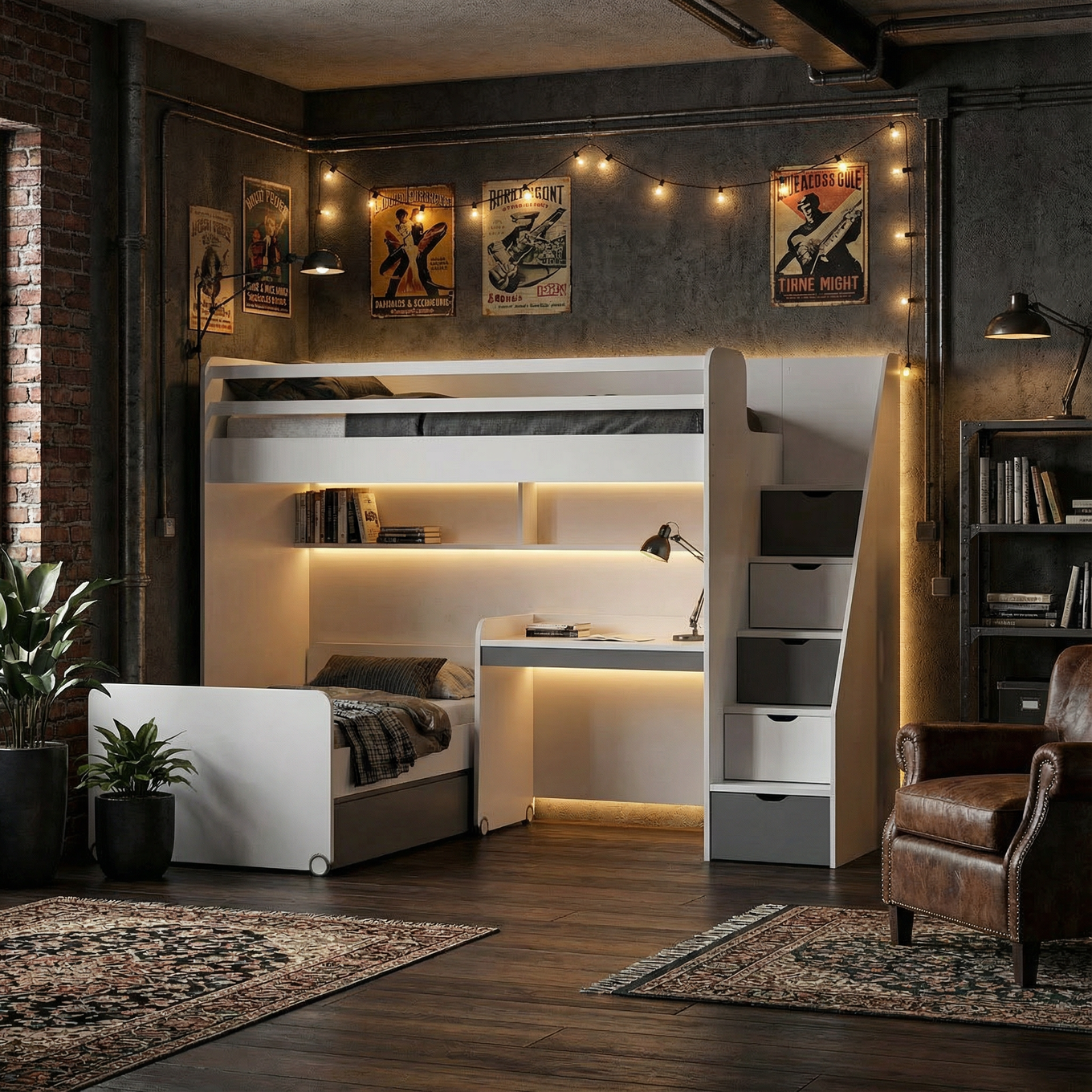 Hochbett Neo Set Grau, Set 3 6