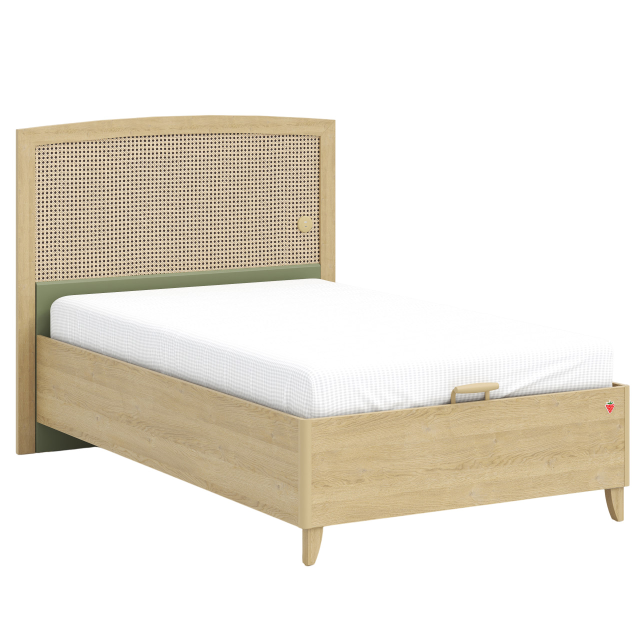 Bett Loof mit Stauraum, mit Kopfteil, 120 x 200 cm