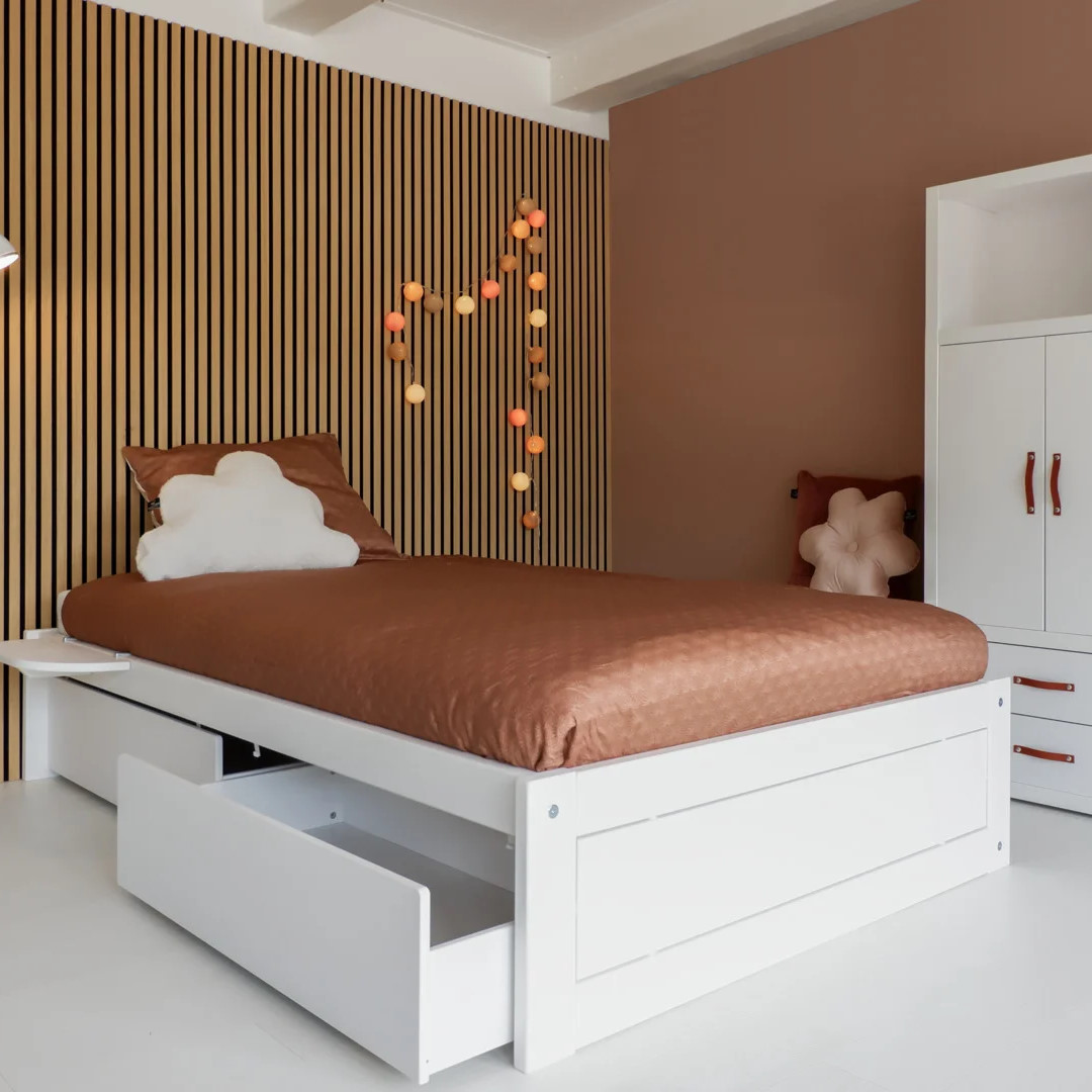 Lichterkette mit Baumwollkugeln Crisp Peach 3