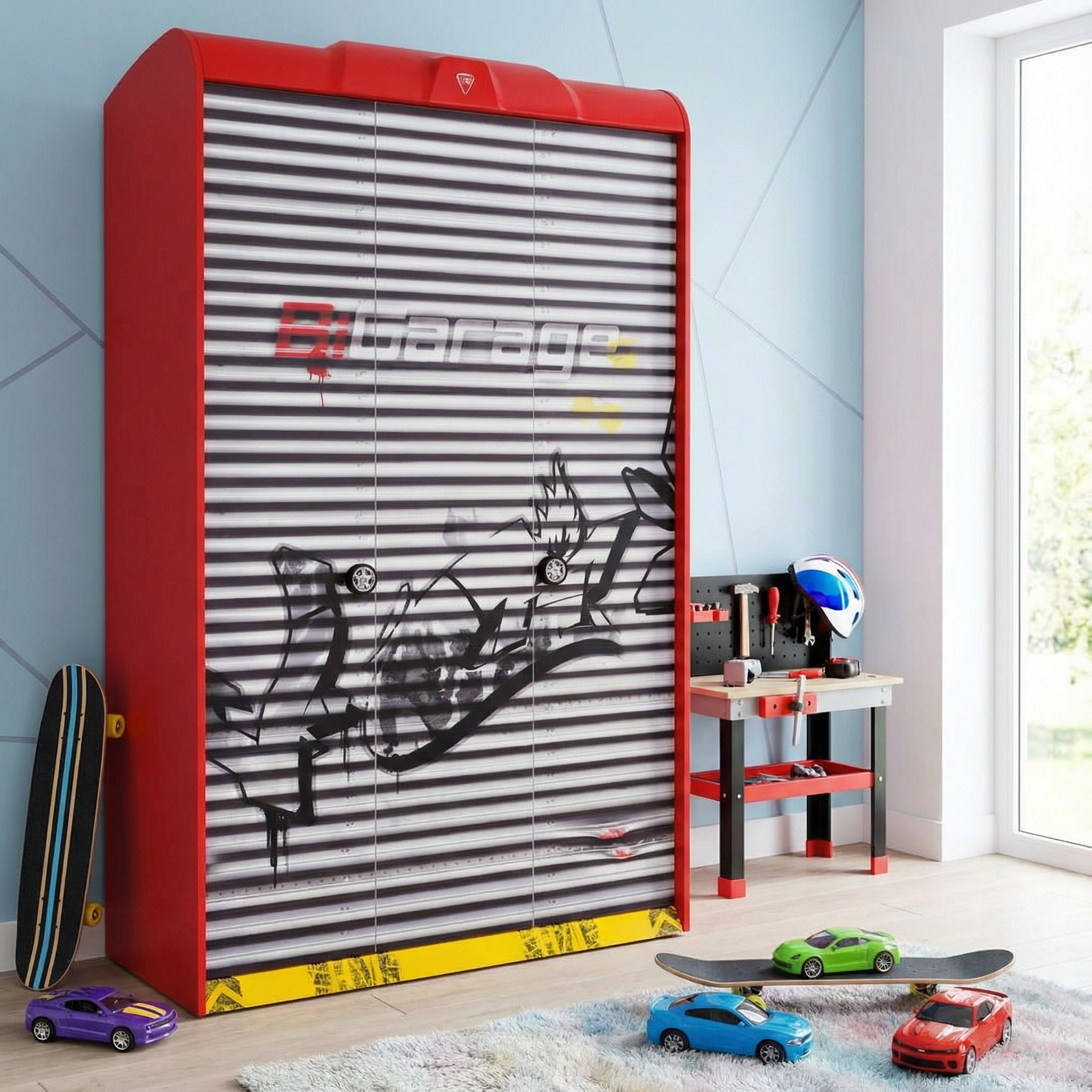 Kleiderschrank Champion Racer 3-türig 12