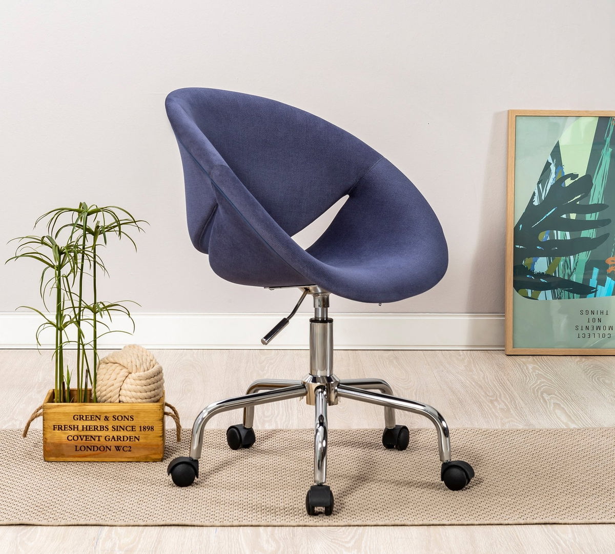 Bürostuhl Relax Blau 3