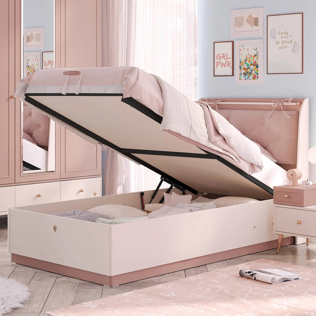 Bett Elegance  mit Stauraum, 100 x 200 cm #2