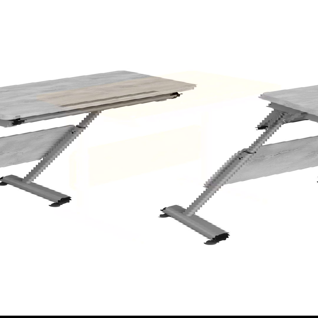 Schreibtisch Diego 120 Silber Beige 1