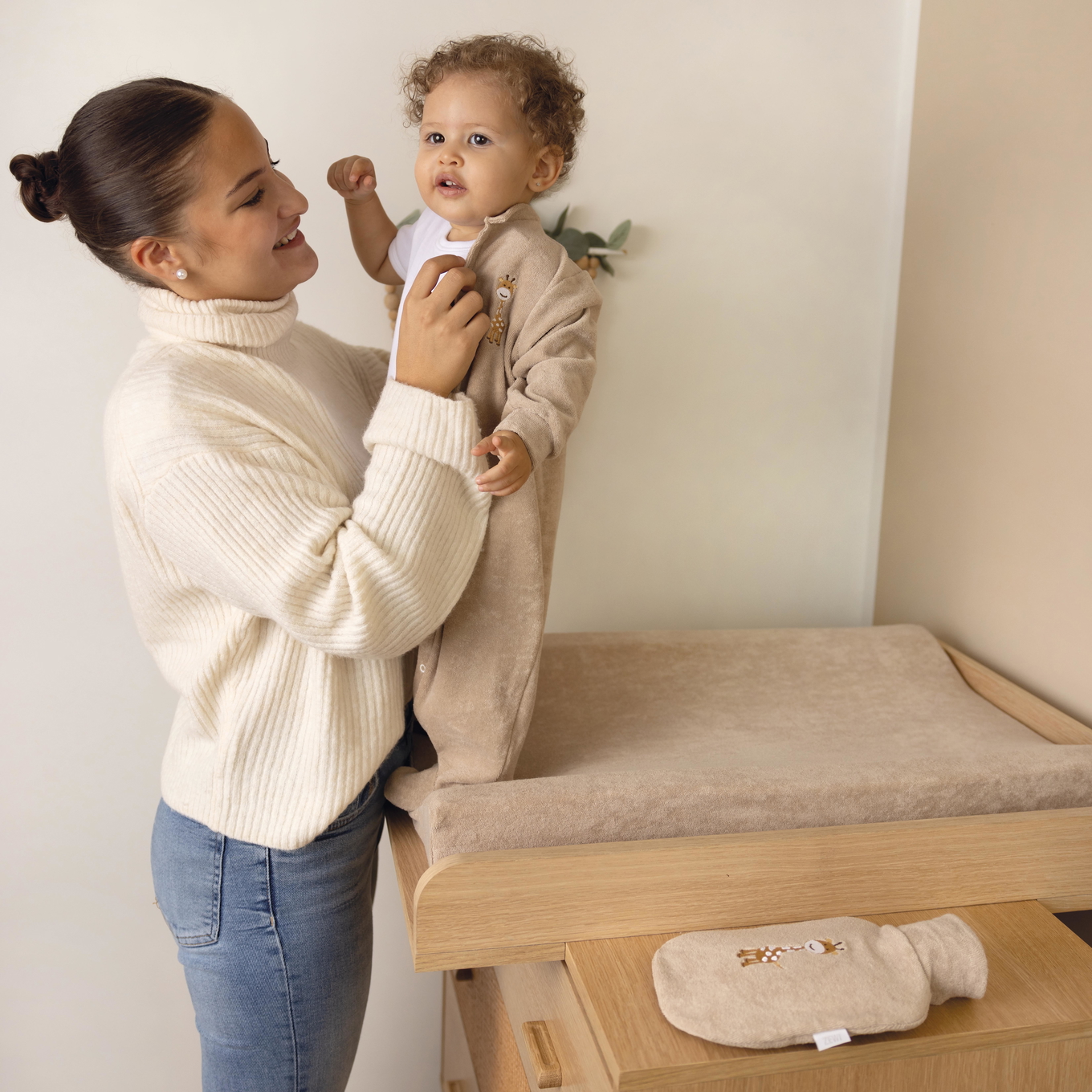 Gummibettflasche mit Frotteeüberzug Steppe 3