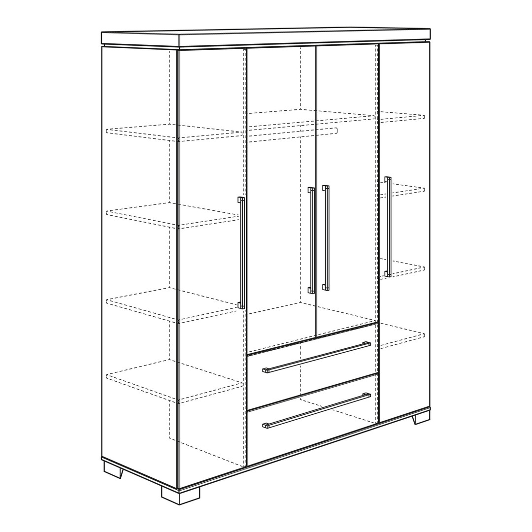 Kleiderschrank Kira 4-türig, Nebraska 3