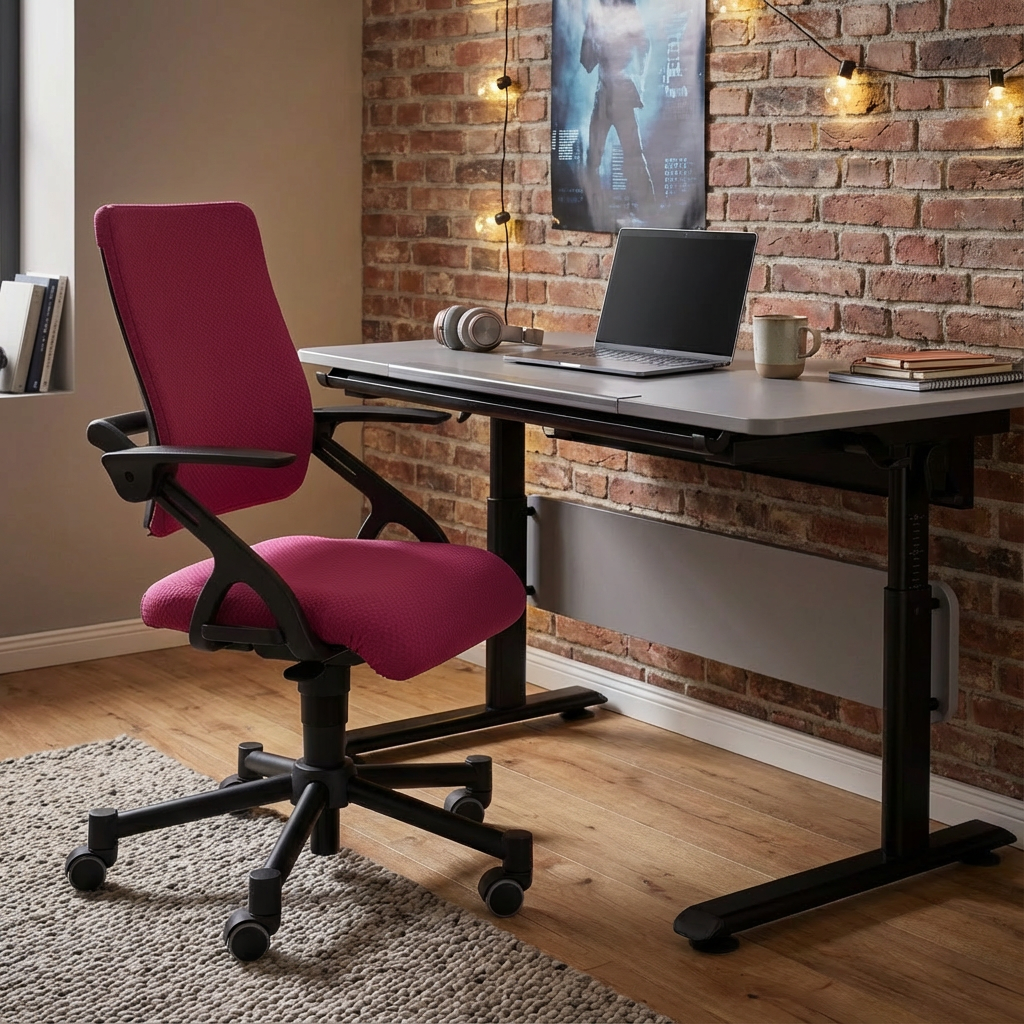 Bürostuhl Tio Schwarz Brombeere 6