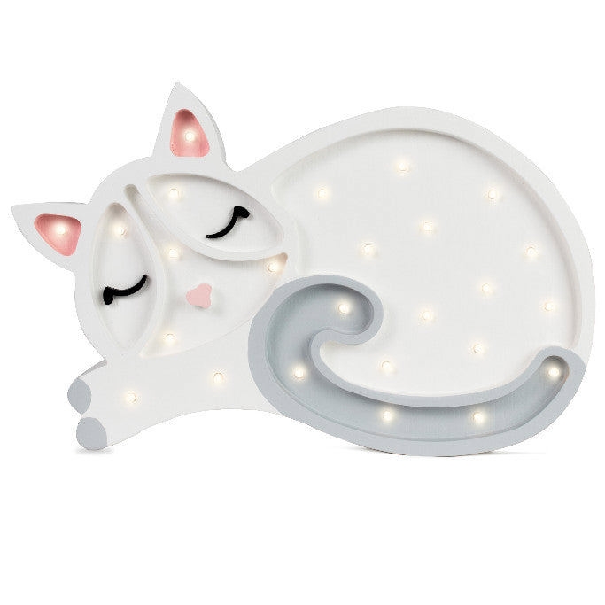 Nachtlampe Katze Weiss 1