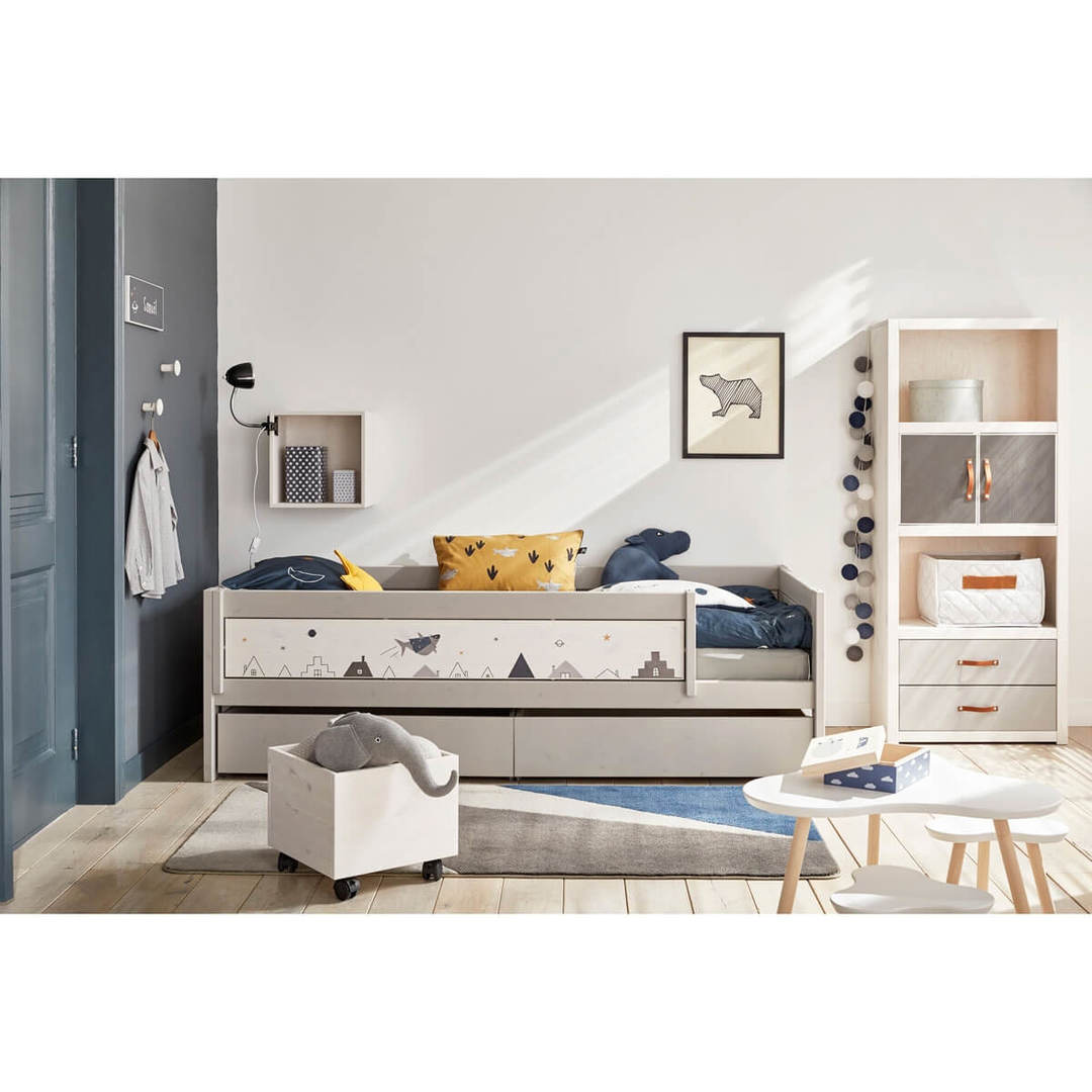 Regal 4 Fächer Weiss lasiert 5