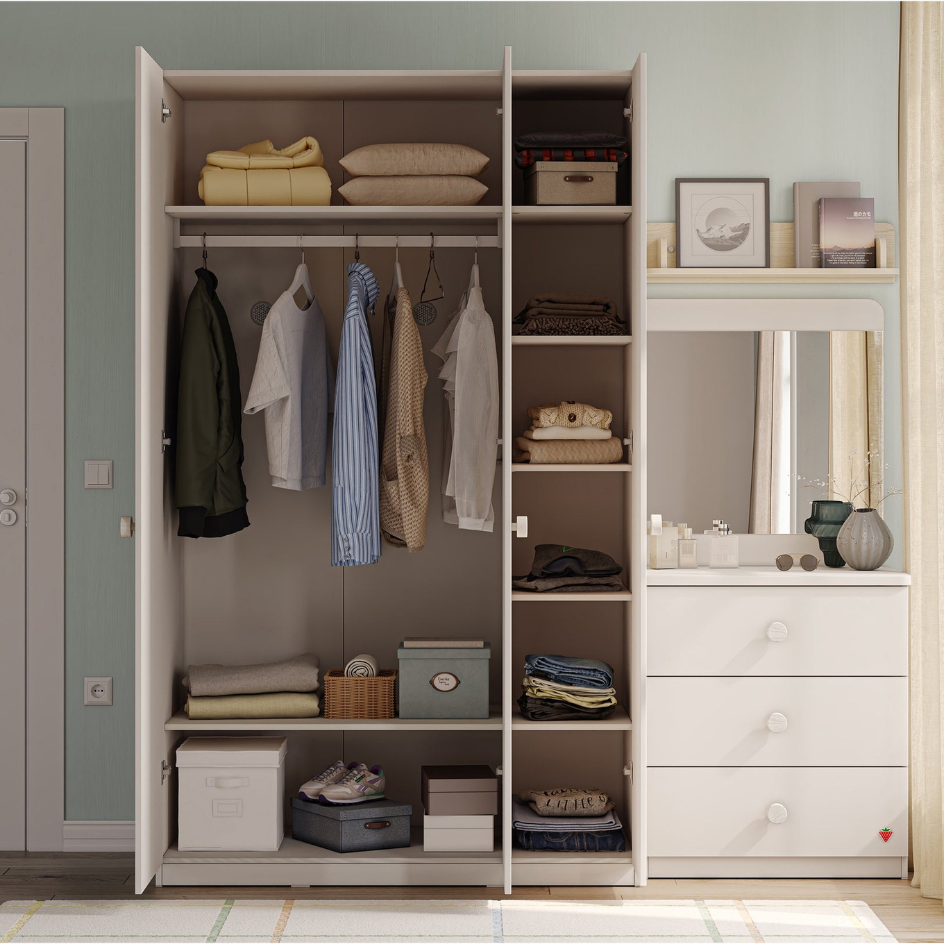 Kleiderschrank Varia 3-türig 3