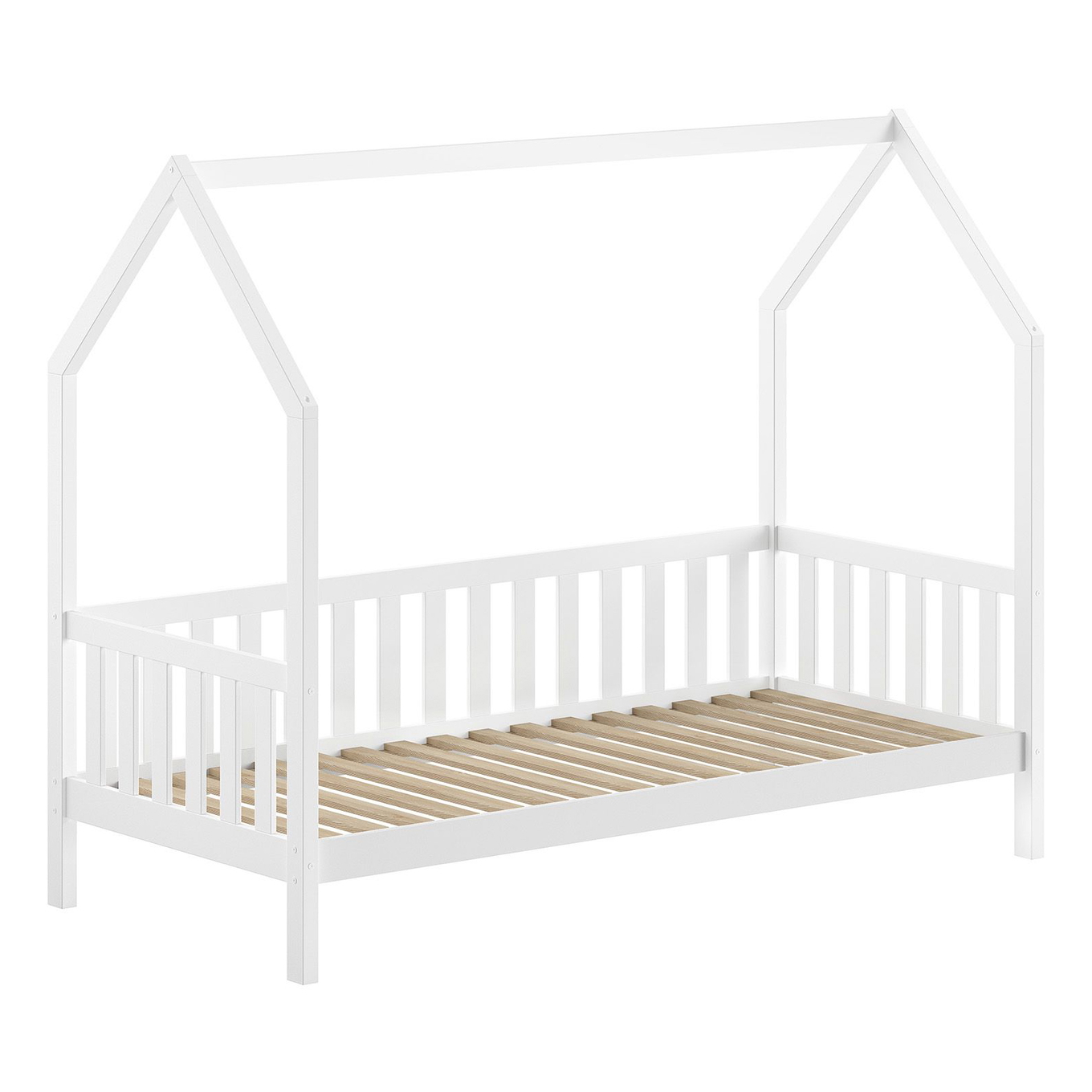 Hausbett Cabane mit Umrandung inkl. Ausziehkasten Weiss 5