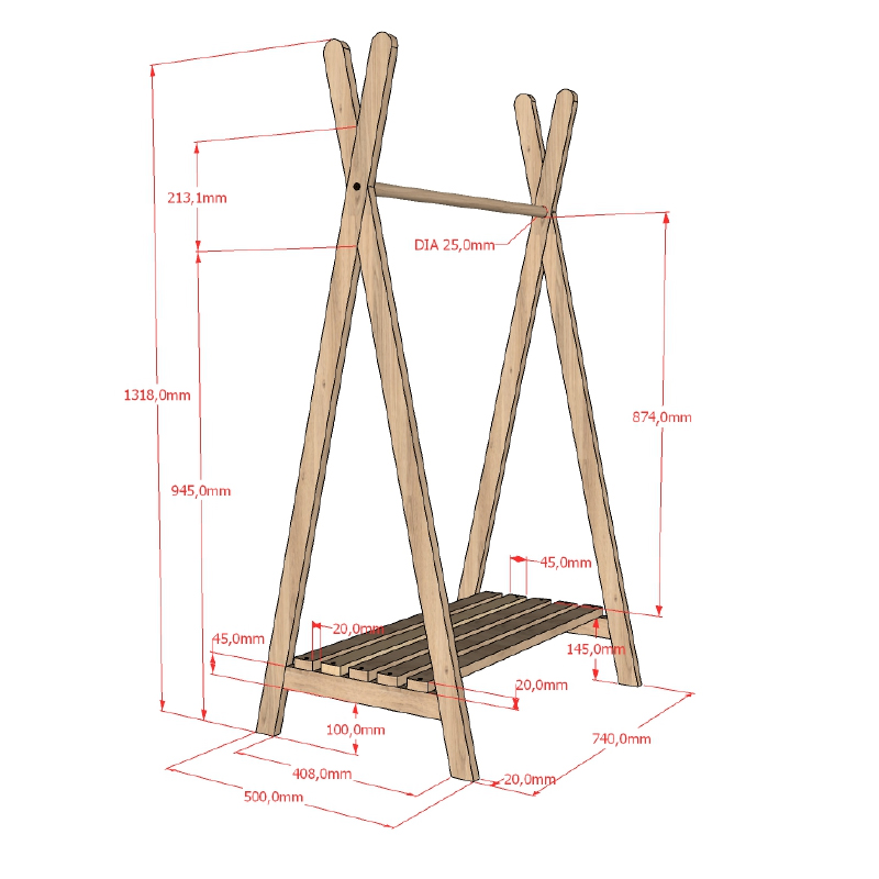 Kleiderständer Nature 3
