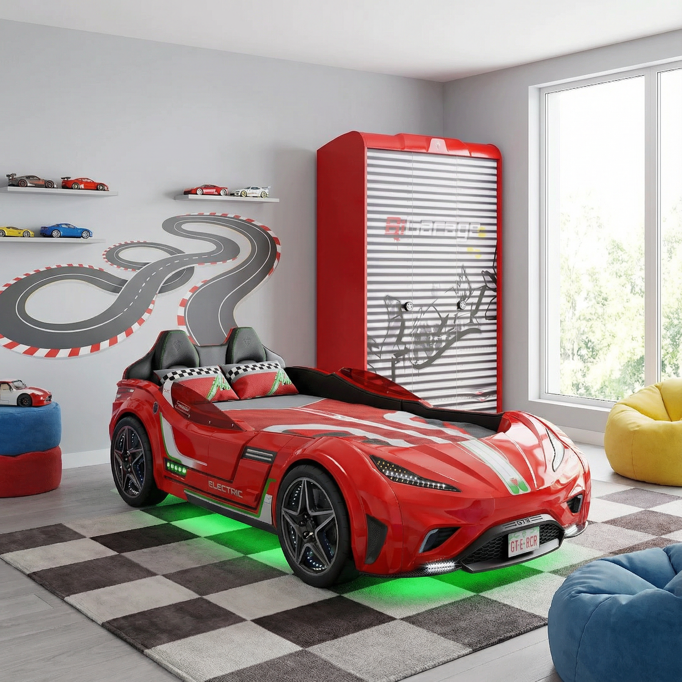 Kleiderschrank Champion Racer 3-türig 4