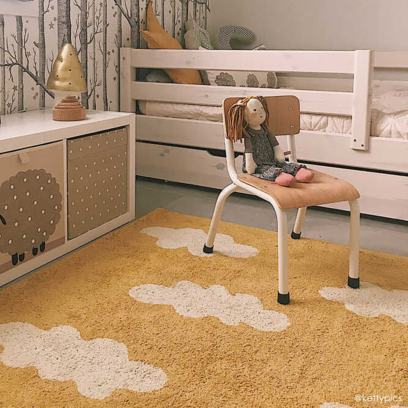 Teppich Clouds Gelb 5