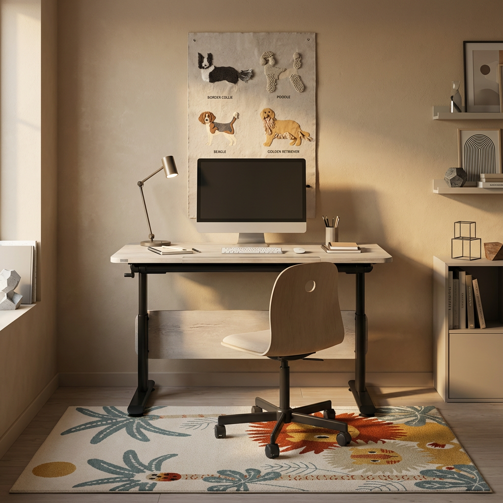 Schreibtisch Diego 120 Schwarz Beige 4