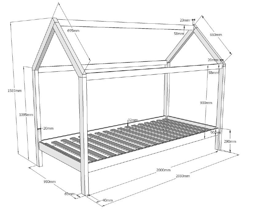 Hausbett Dallas 2 Natur 4