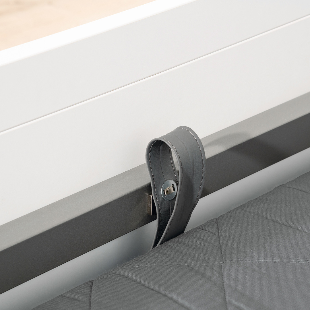 Bett Flynn mit Ausziehfunktion Kieselgrau 3