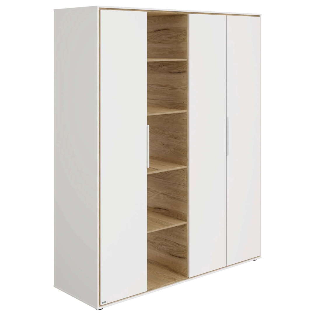Kleiderschrank Lieven 3-türig mit 5 Fächer