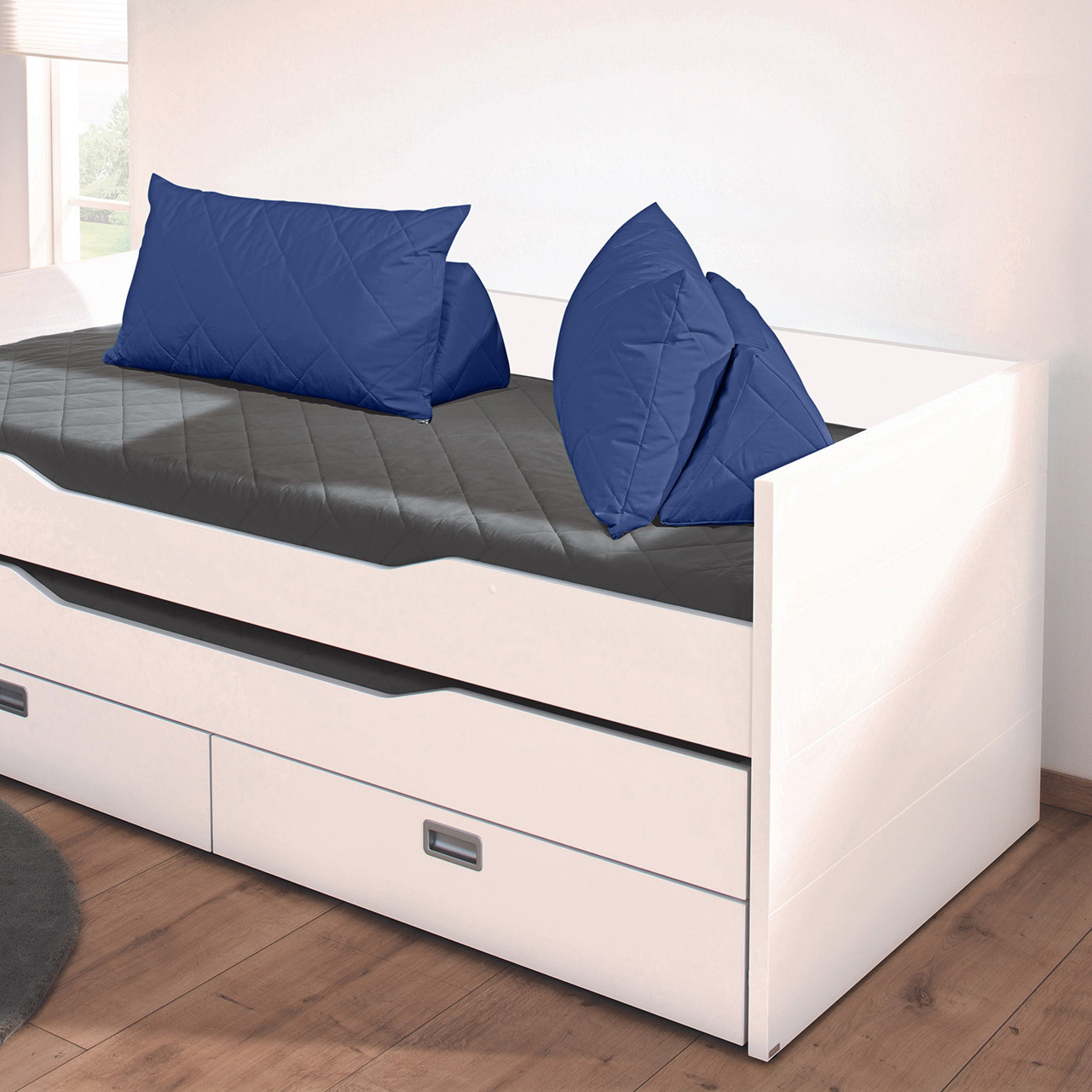 Chillkissen aus Baumwolle Dunkelblau