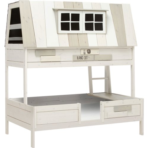 Abenteuerbett My Hangout 140 Weiss lasiert 1