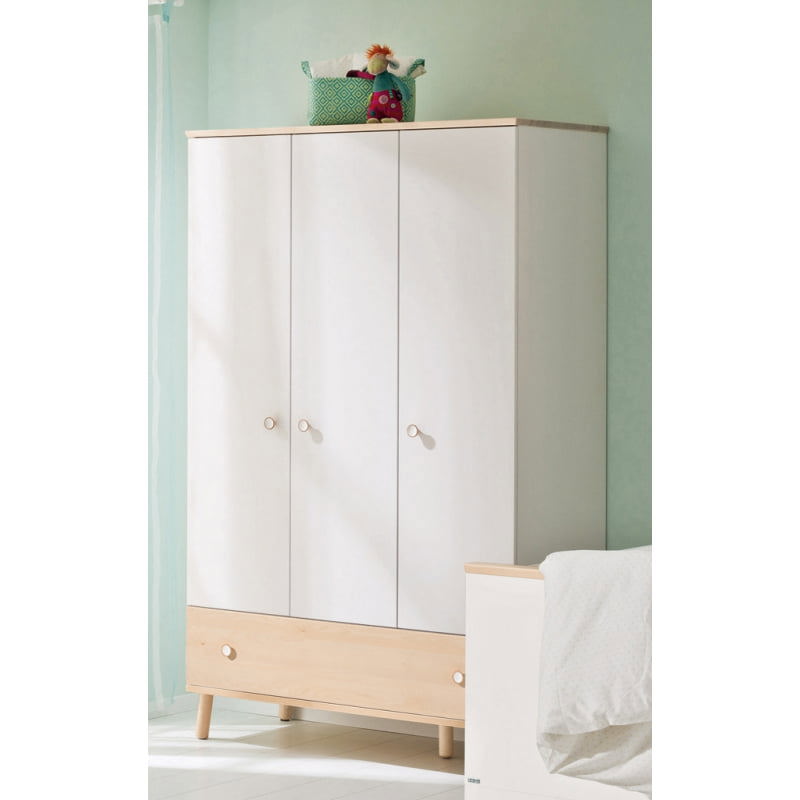 Kleiderschrank Ylvie 3-türig Holz 5