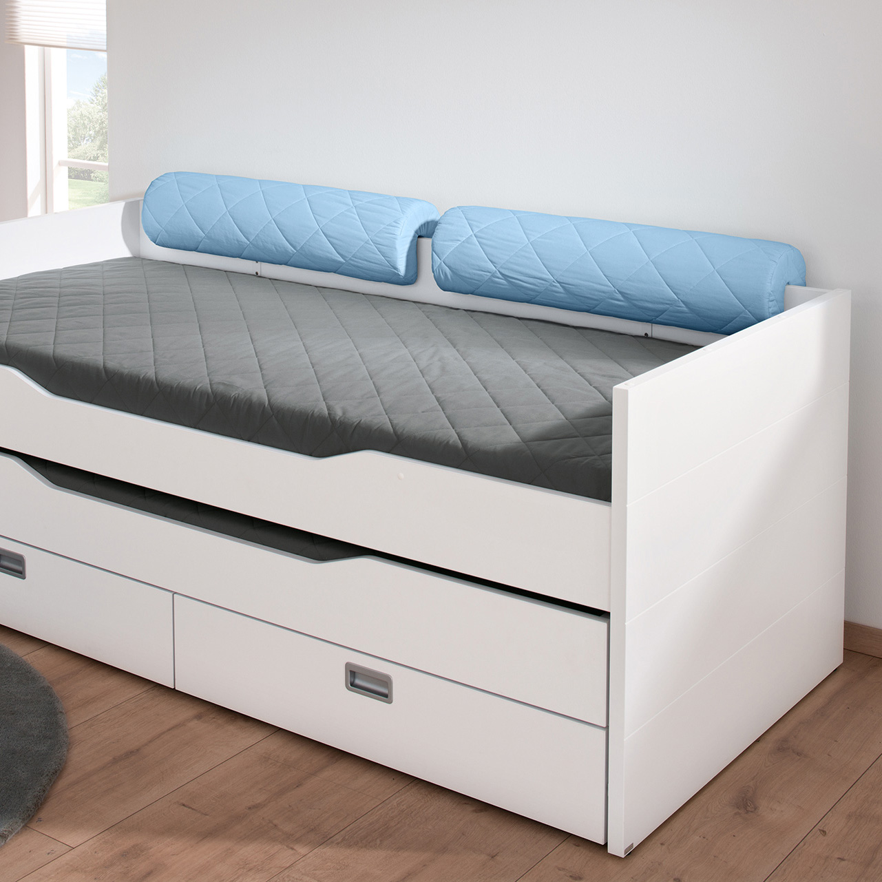 Comfortrolle aus Baumwolle Hellblau