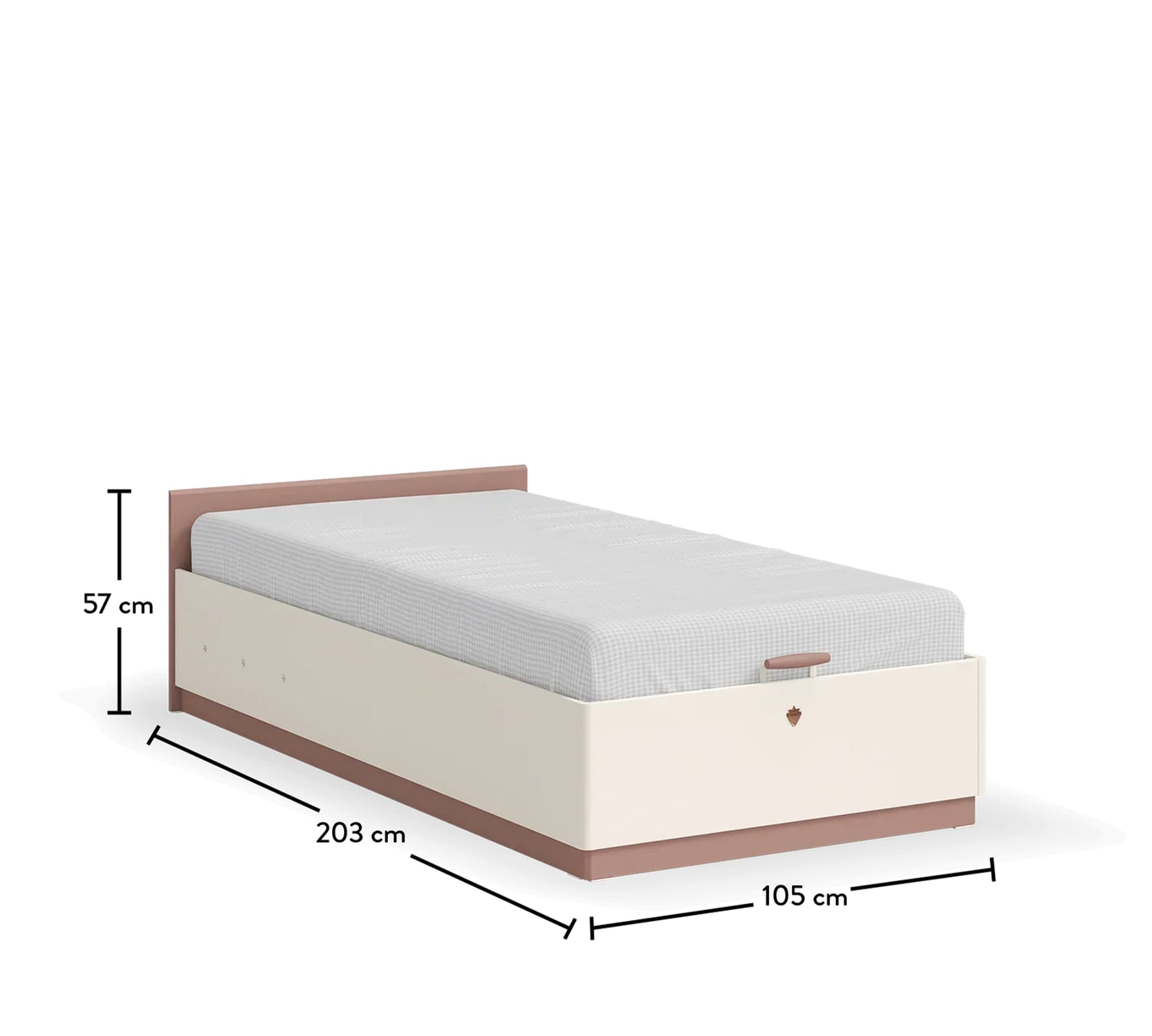 Bett Elegance mit Stauraum, 100 x 200 cm 4