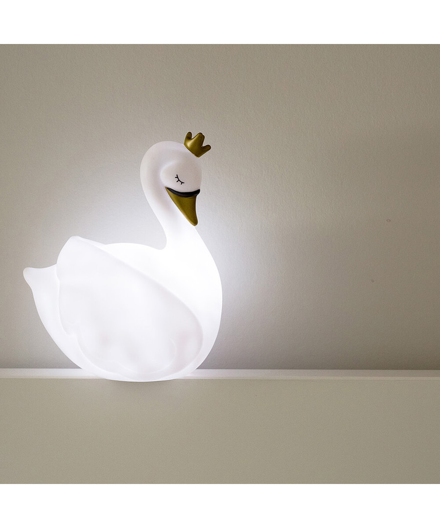 Nachtlampe Schwan LED Weiss Gross 2