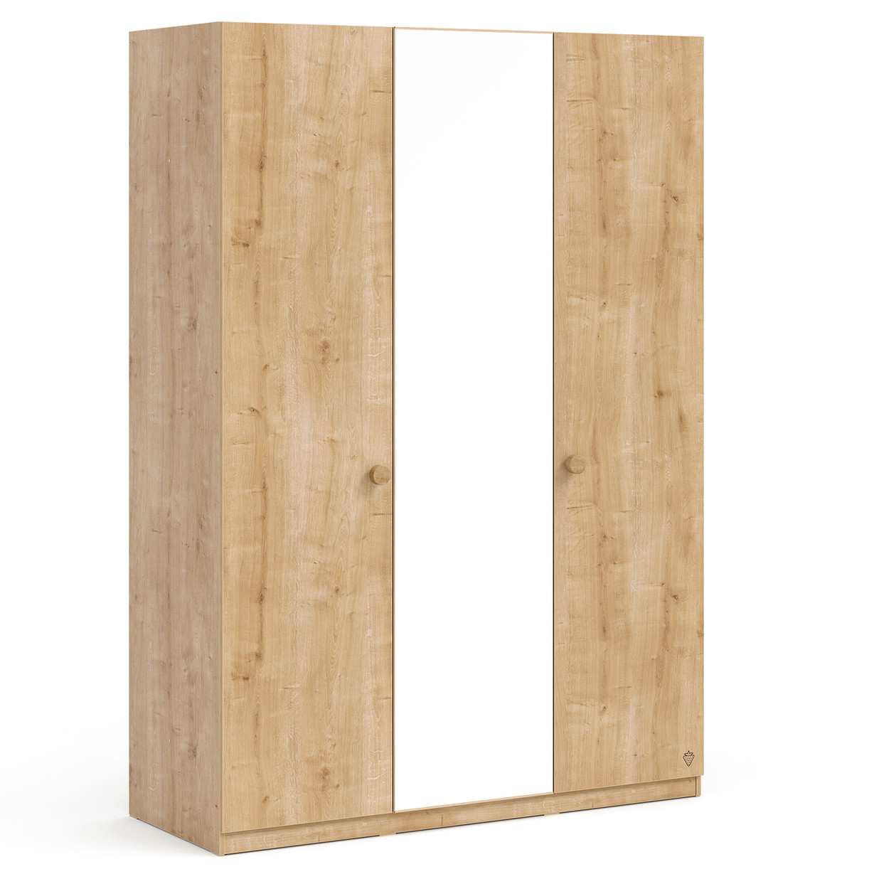 Kleiderschrank Mocha 3-türig mit Spiegel 1