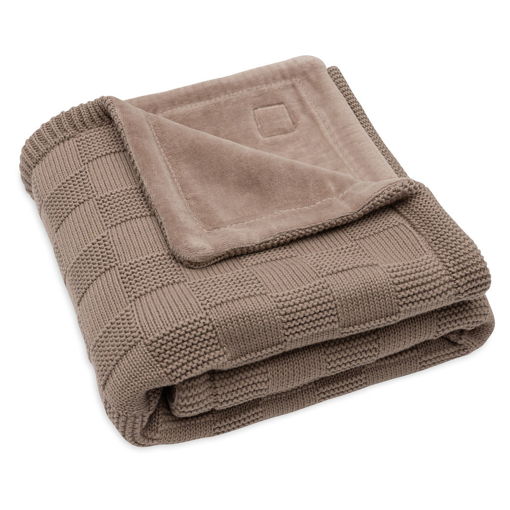 Decke Box Knit Velvet Milky Coffee 6