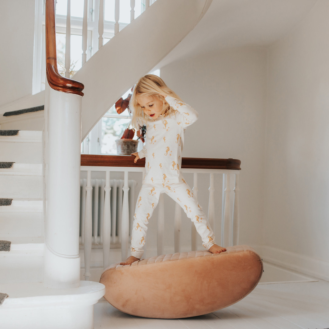 Hocker Rockme Velvet Pfirsich 3