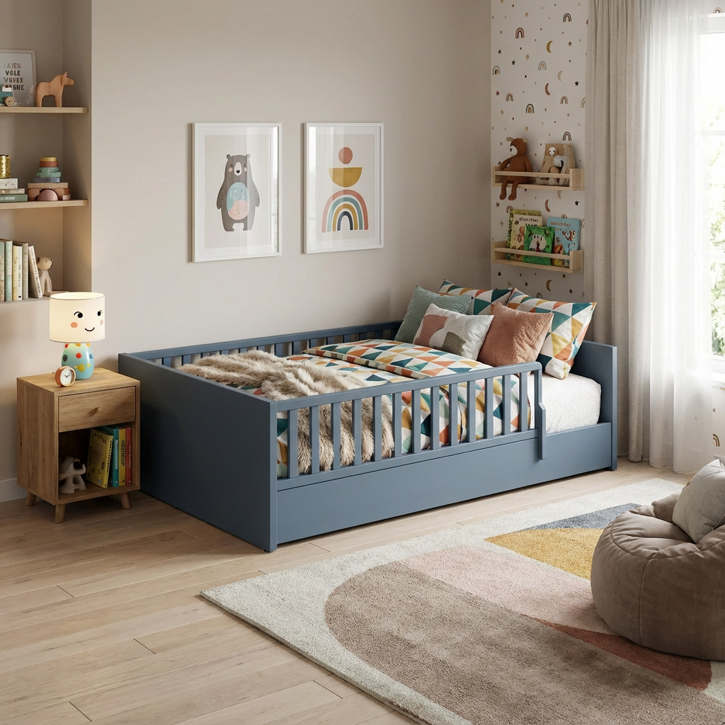 Bett Little Flo Blau, 120 x 200 cm 4