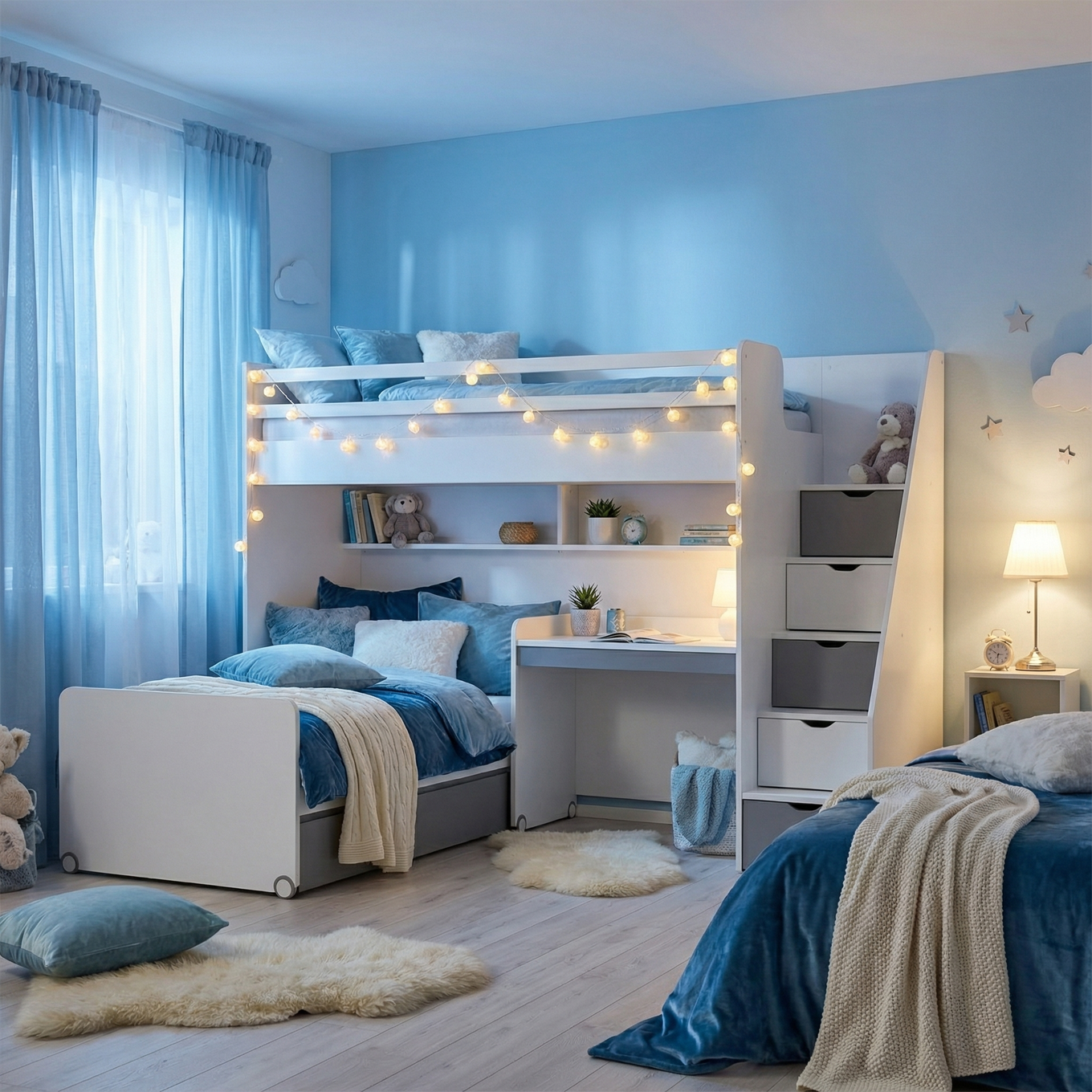 Hochbett Neo Set Grau, Set 3 5