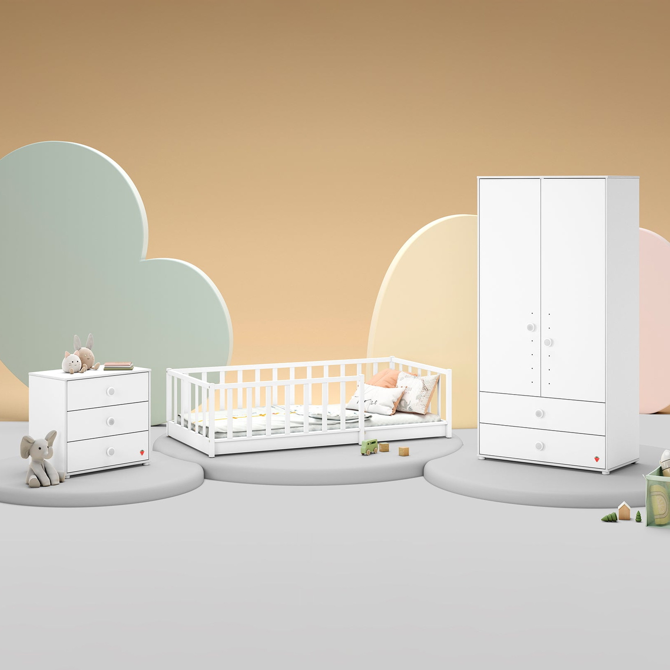 Kinderzimmer Montes Set Weiss