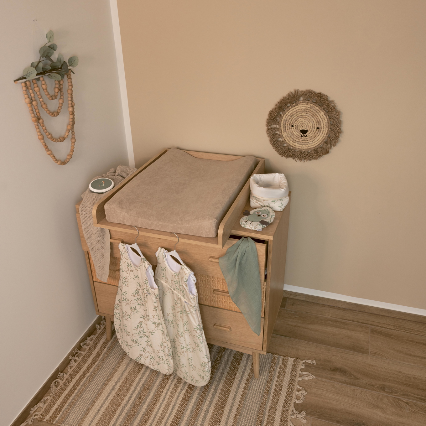 Wickelkissenbezug Frottée Taupe 4