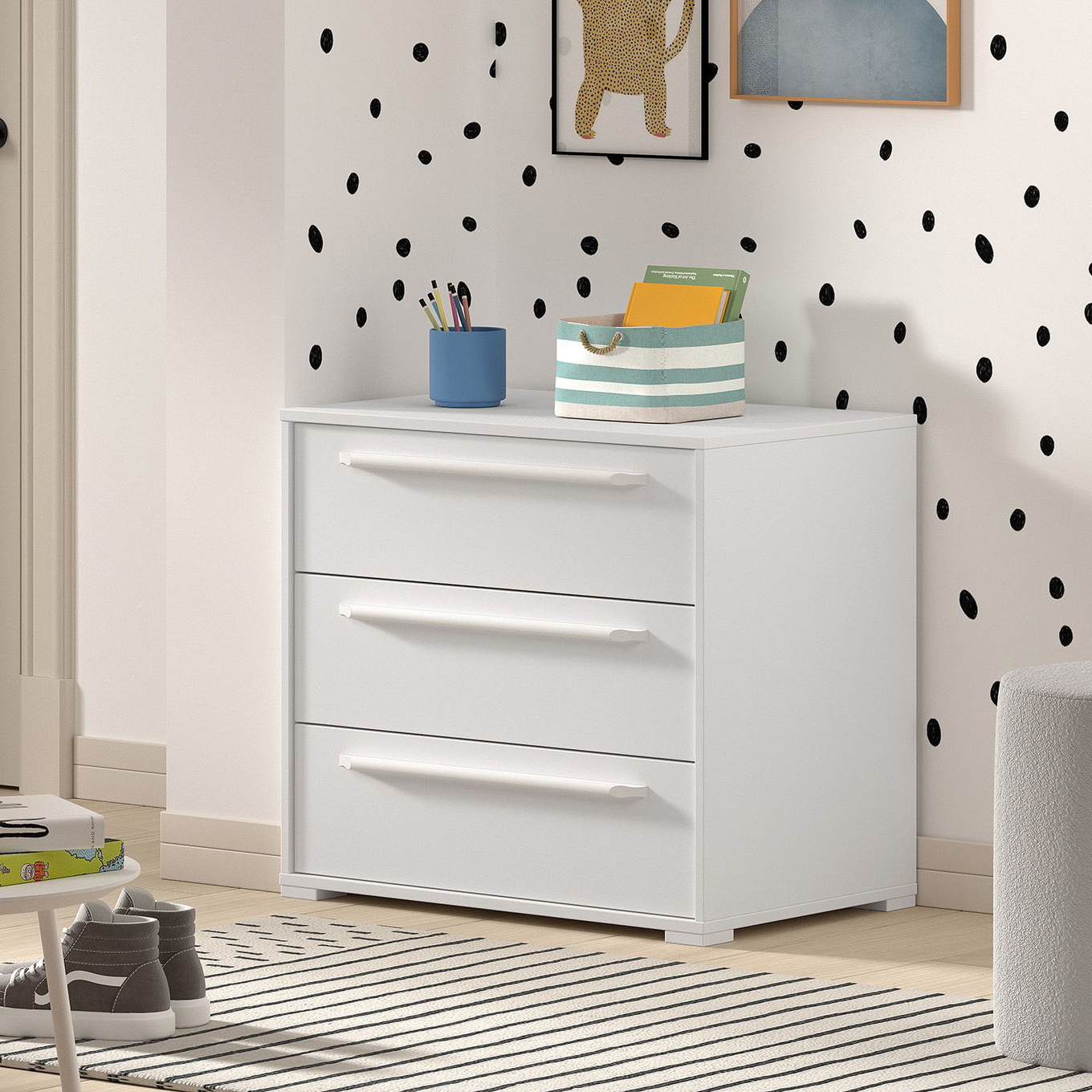 Regal Sam mit 3 Schubladen Weiss #2