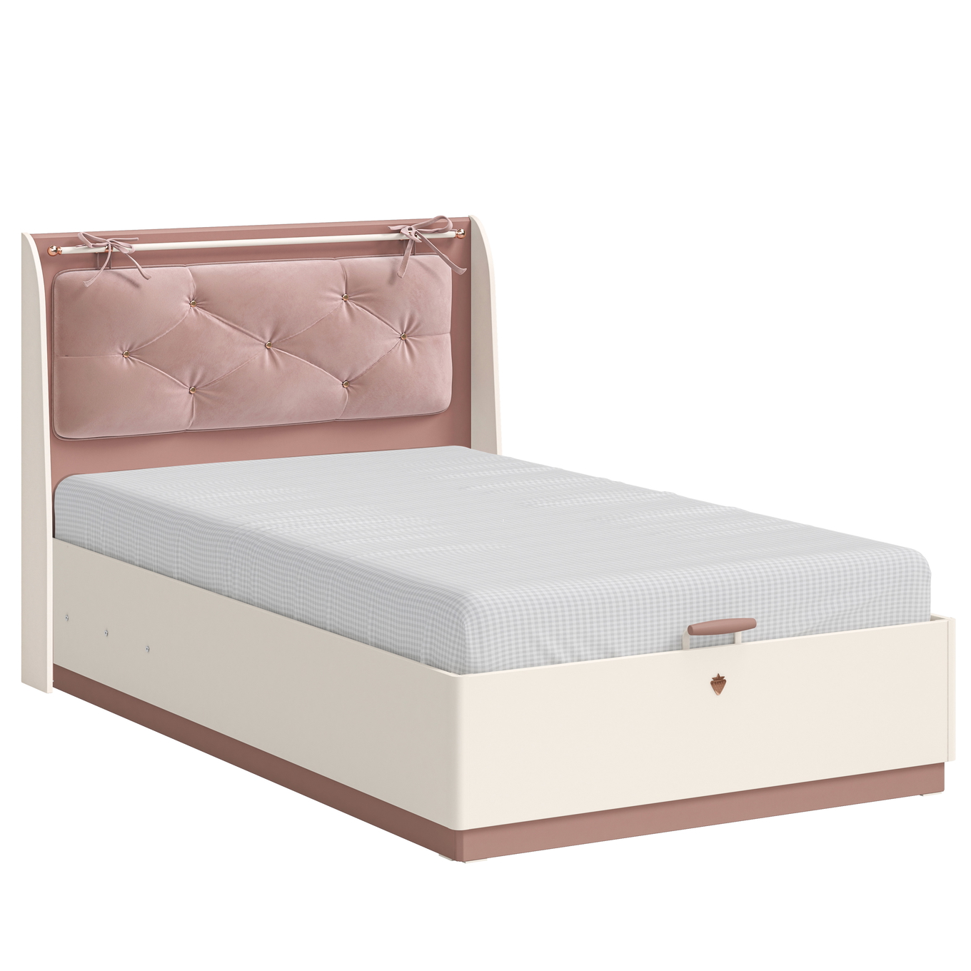 Bett Elegance  mit Stauraum, mit Kopfteil, 120 x 200 cm