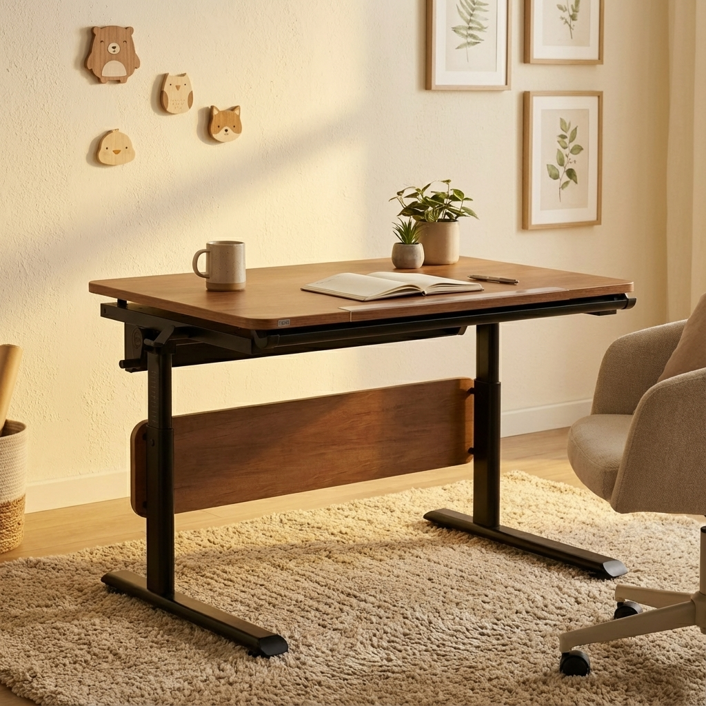 Schreibtisch Diego 105 Schwarz Braun 3