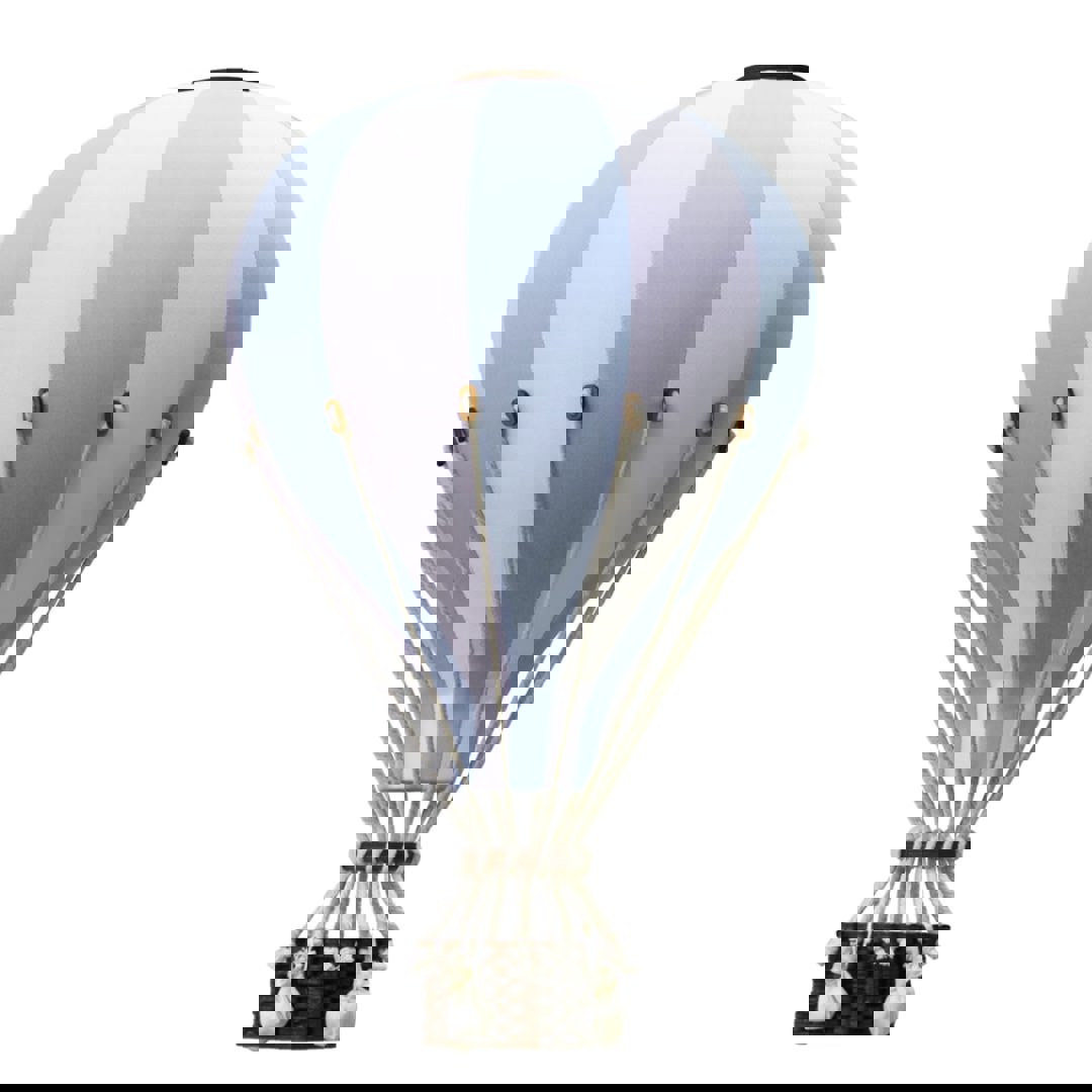 Deko Heissluftballon Weiss Hellblau L