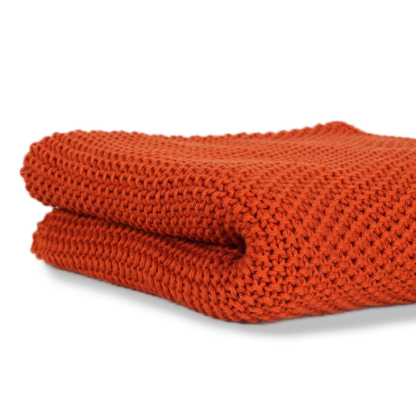 Strickdecke Rice Terracotta