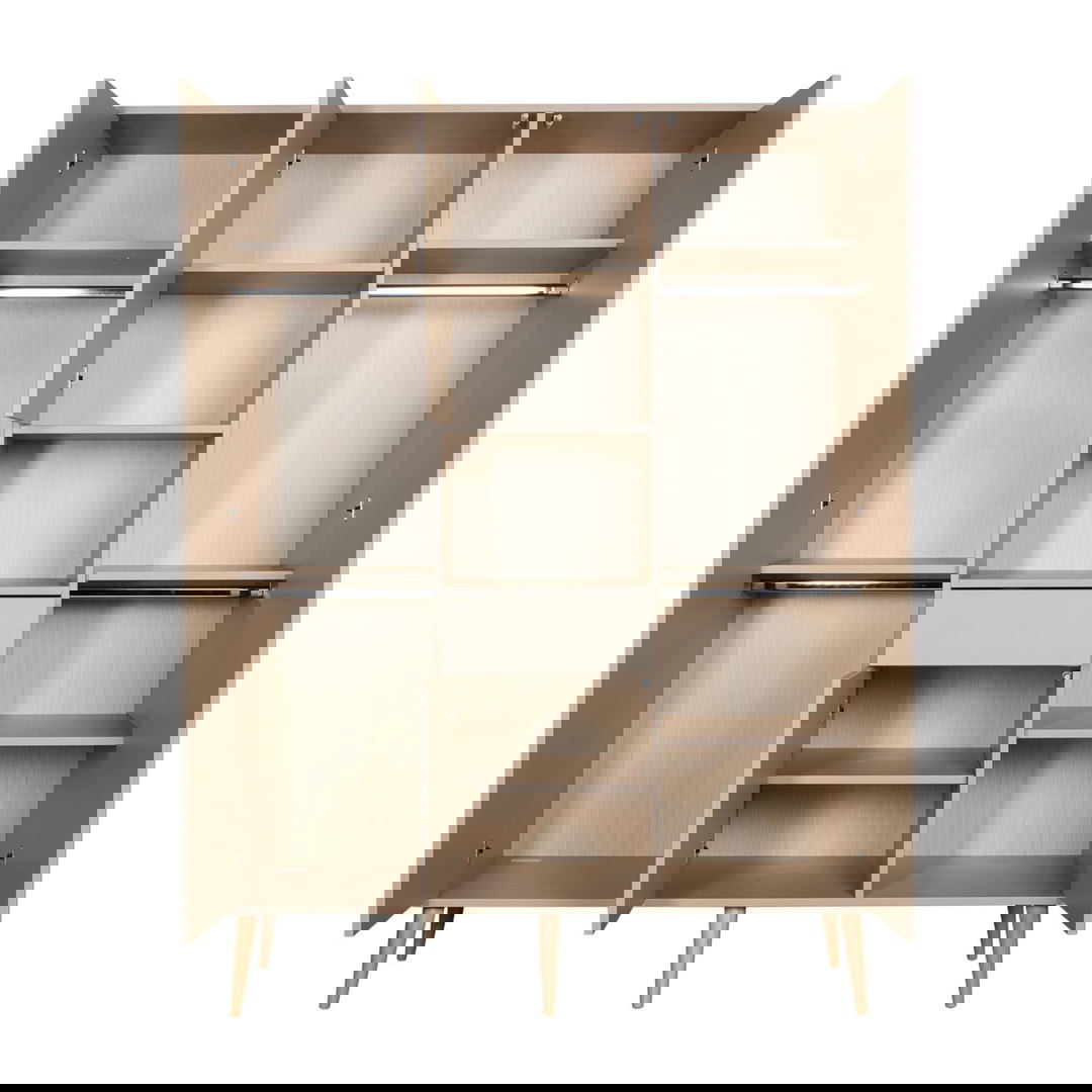 Kleiderschrank Cocoon Latte, 3-türig 2