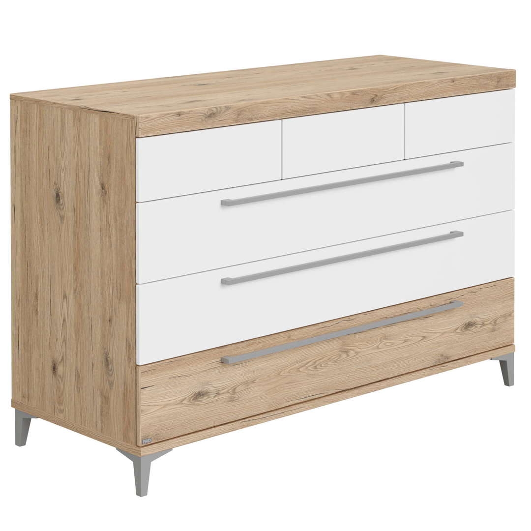 Kommode Remo Breit Holz, Weiss 5