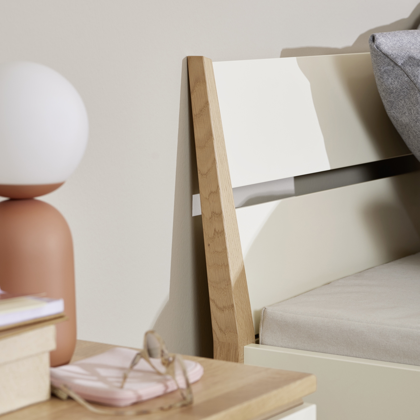 Bett Stiene Beige, 90 x 200 cm 3