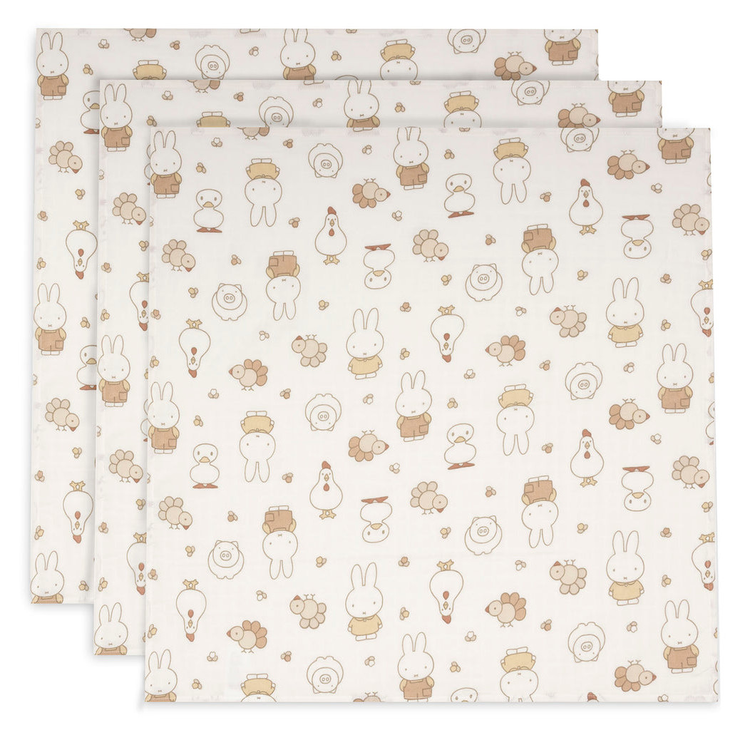 Spucktücher Miffy Family Farm 3er Set 1